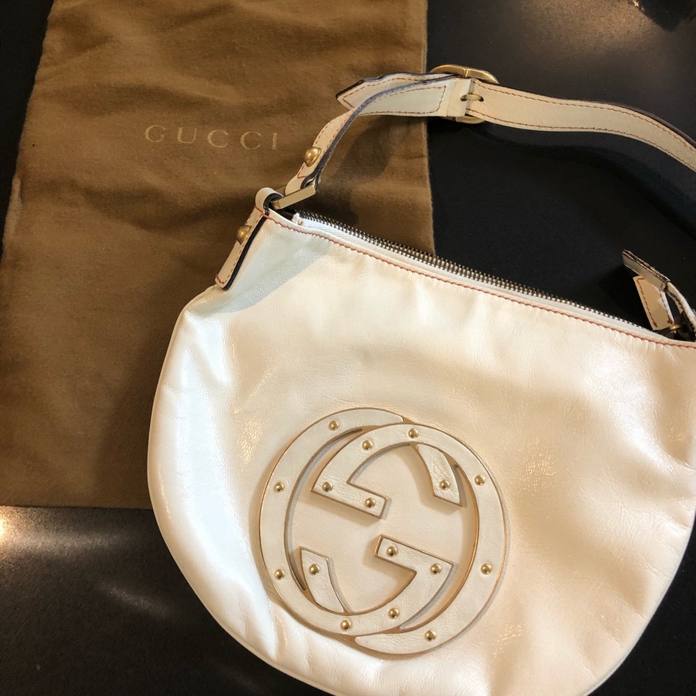 GUCCI double-G leather bag